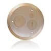 Leviton Concrete Floor Box Brass Cover Plate, 1 Screw Cap and 2