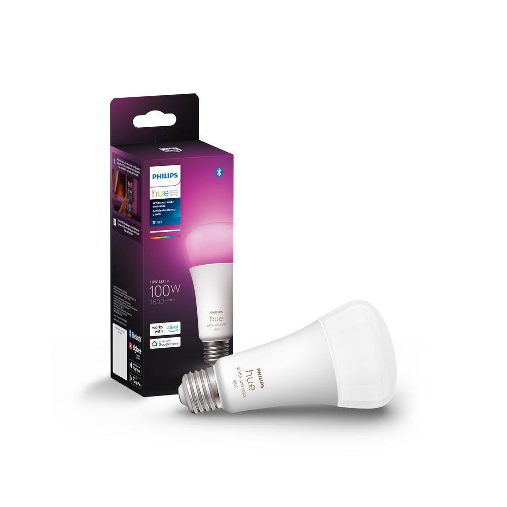 100-Watt Equivalent A21 Smart LED Color Changing Light Bulb with Bluetooth (4-Pack) price history on PriceWatchPro