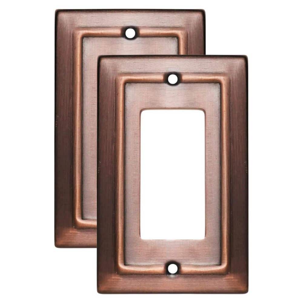 Architectural 1-Gang Antique Copper Decorator/Rocker Metal Wall Plate (2-Pack) price history on PriceWatchPro