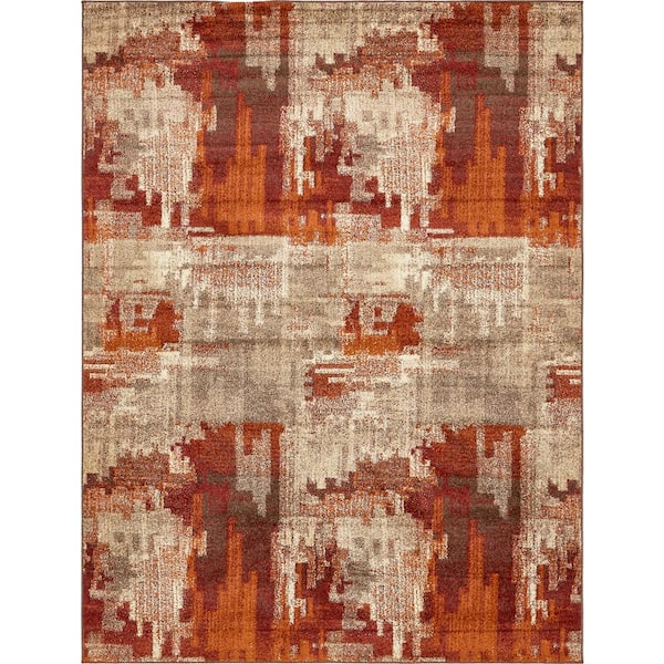Unique Loom Autumn Cinnamon Multi 9' 0 x 12' 0 Area Rug