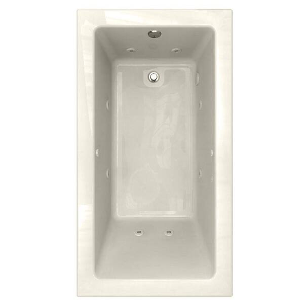American Standard Studio EverClean Integral Tile Flange 5.5 ft. Whirlpool Tub with Left Drain in Linen