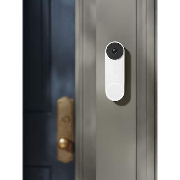 Nest Doorbell (Wired, 3rd Gen) - Smart Wi-Fi Video Doorbell Camera - Snow