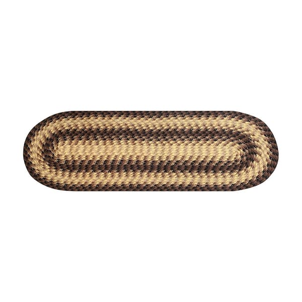 Better Trends Heritage Braid Collection Chocolate 24" x 72" Runner 100% Polypropylene Reversible Indoor Area Rug