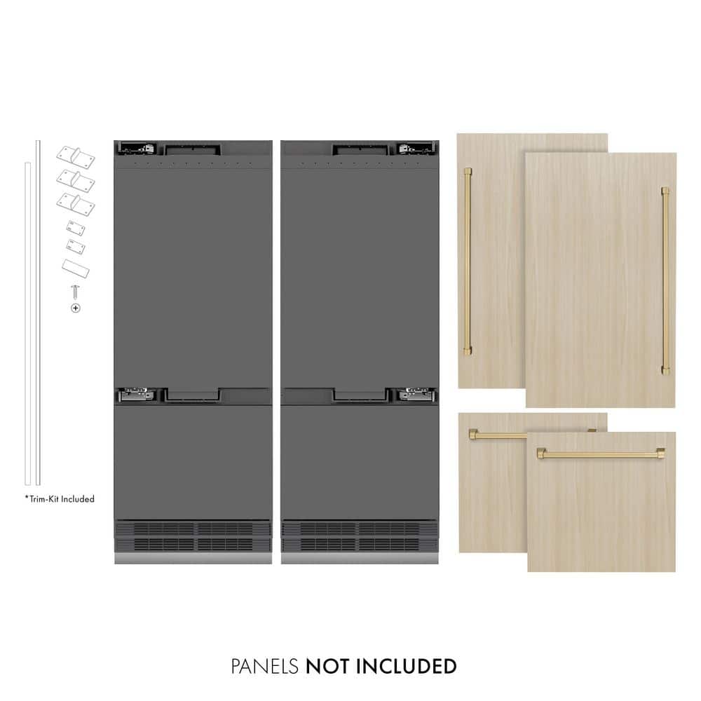 60 in. 32.2 cu. ft. Panel Ready Built-in Bottom Freezer Refrigerator with Graphite Gray Interior and Bronze Accents price history on PriceWatchPro