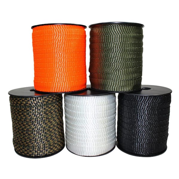 5/8 in. x 3000 ft. Polyester Webbing Flat Rope-White
