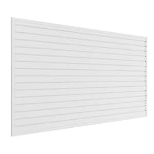 1/4 in. x 1 ft. x 4 ft. White Finished PVC Decorative Wall Paneling (8-Pack)