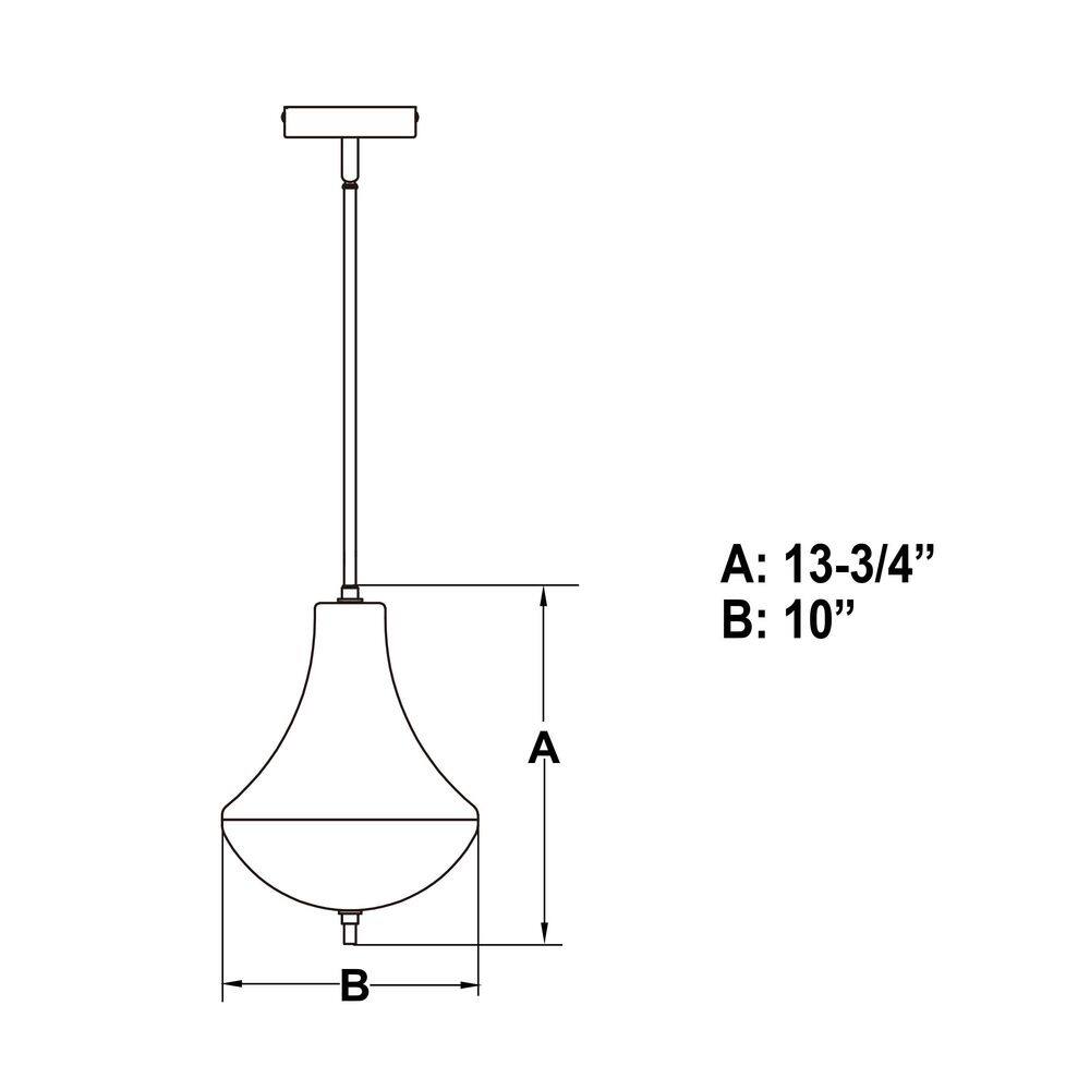 Somerset 10" LED Mini Pendant in Oil Rubbed Bronze with White Milk Glass