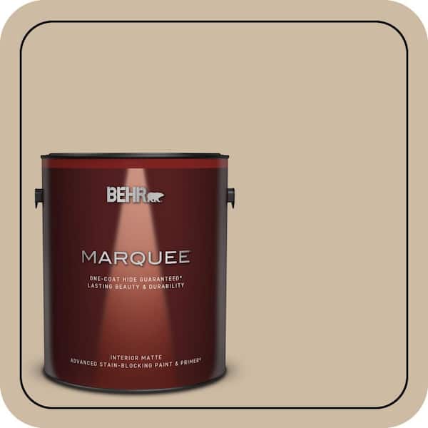 BEHR MARQUEE 1 gal. #710C-3 Gobi Desert Matte Interior Paint & Primer