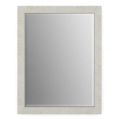 28 in. W x 36 in. H (M1) Framed Rectangular Deluxe Glass Bathroom Vanity Mirror in Stone Mosaic