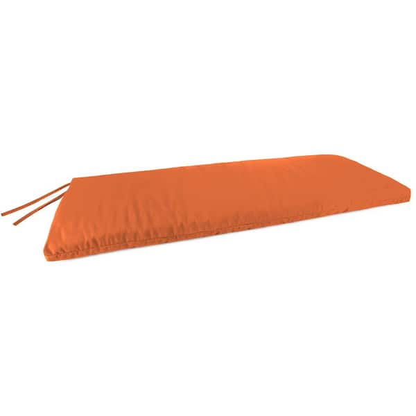 Orange outdoor bench online cushion