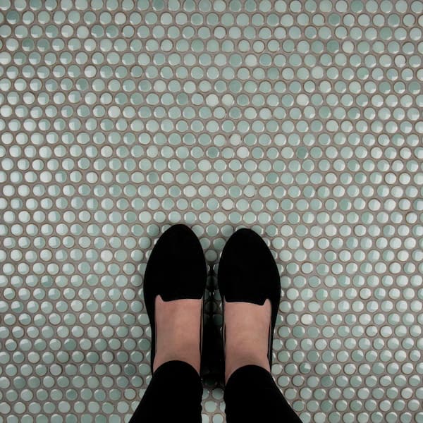 Seafoam Mist Matte Penny Porcelain Mosaic