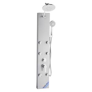VEVOR Shower Panel Tower System Stainless Steel Column Rainfall Waterfall Head 5 Modes Fxnv6828