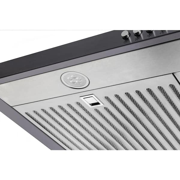  FIREGAS Under Cabinet Range Hood 30 inch with Ducted/Ductless  Convertible,Kitchen Hoods Over Stove Vent, LED Light, 3 Speed Exhaust Fan,  Reusable Aluminum Filters, Push Button,with Charcoal Filter : Everything  Else