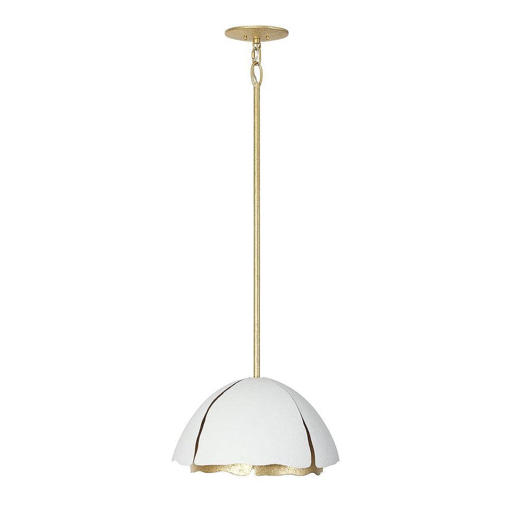 Cavalier Gold and Royal White 3-Light Metal Pendant