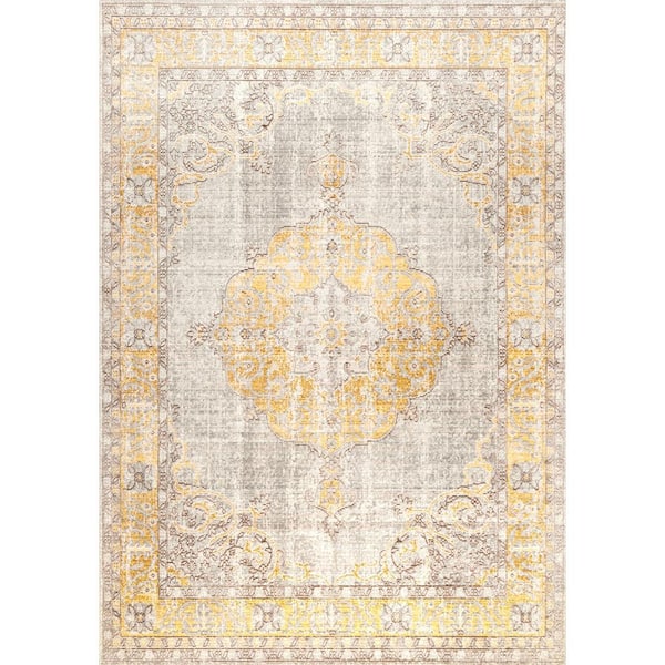 nuLOOM Valerie Vintage Silver 4 ft. x 7 ft. Area Rug