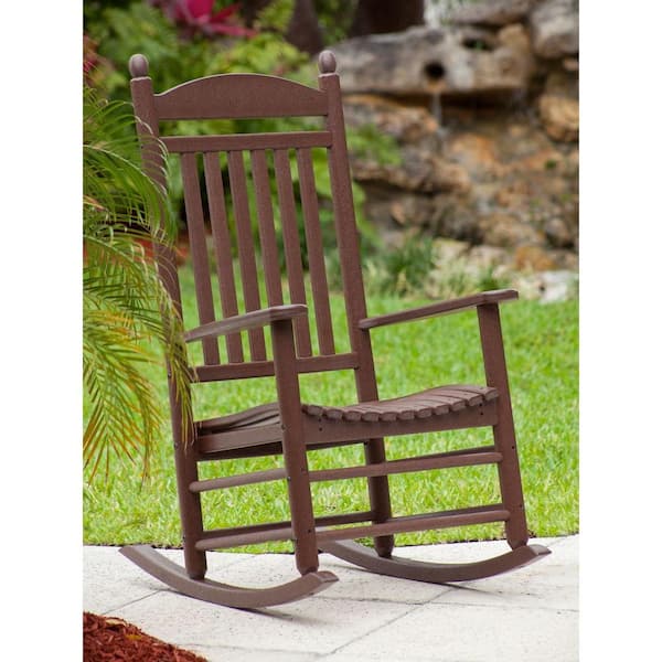 POLYWOOD Jefferson Mahogany Patio Rocker