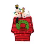 27 in. Christmas Pre-Lit Peanuts 3-Dimensional Snoopy Outdoor Decoration with Star