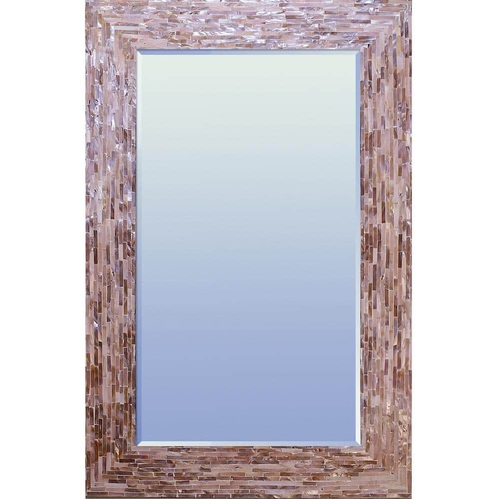 LA PASTICHE Rosey 36 In. W X 24 In. H Rectangle Ceramic Mother Of Pearl ...