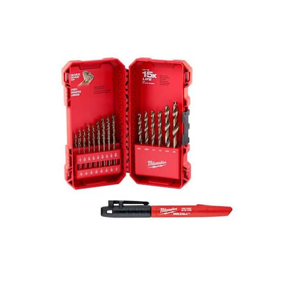 Cobalt Red Helix Twist Drill Bit Set for Drill Drivers (23-Piece)