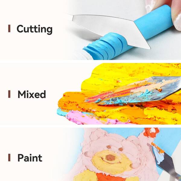Dyiom 2 Pieces Palette Knife Set Paint Scraper Putty Knife Stainless Steel  Spatula palette knife B0BJZNZJGM - The Home Depot