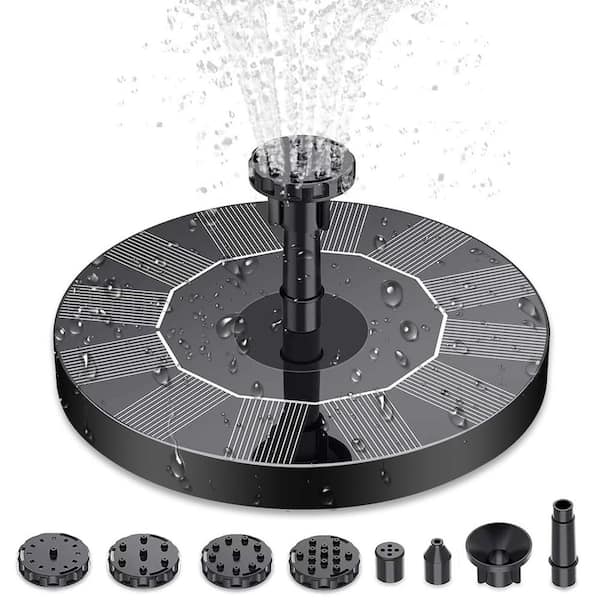 FAWEY TRED INC 6.3 in. Solar Water Fountain with 6 Nozzles and Fixer