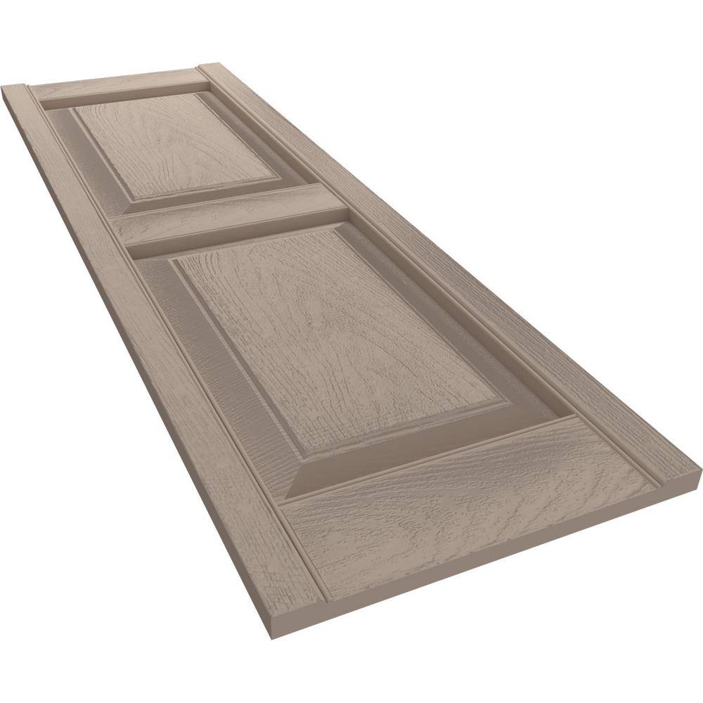 Wicker 12" x 63" Raised Panel Vinyl Decorative Shutters