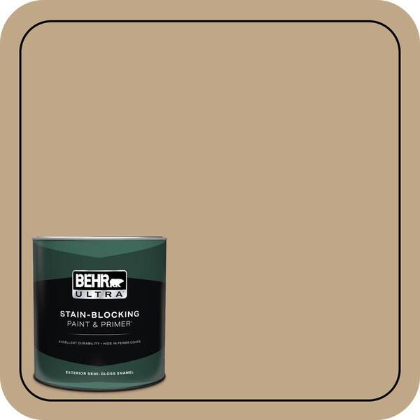 BEHR ULTRA 1 qt. #T16-16 Symphony Gold Semi-Gloss Enamel Exterior Paint & Primer