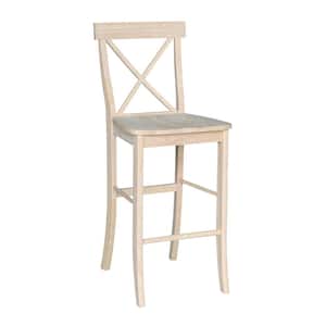 29 in. Unfinished Wood Bar Stool