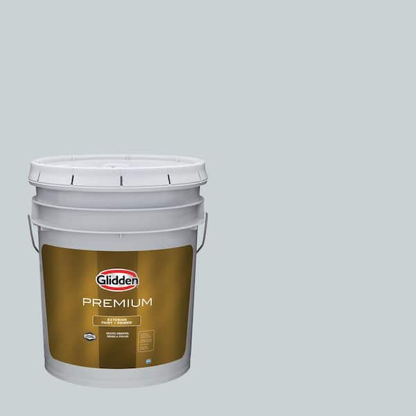 Glidden Premium 5 gal. #PPG1037-2 Sky Splash Satin Exterior Latex Paint