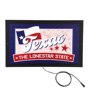 18 in. x 11 in. Texas Lone Star State Plug-In LED Lighted Sign