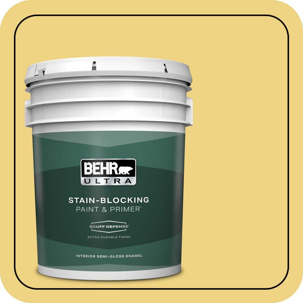 5 gal. #380D-4 Feather Gold Extra Durable Semi-Gloss Enamel Interior Paint & Primer price history on PriceWatchPro