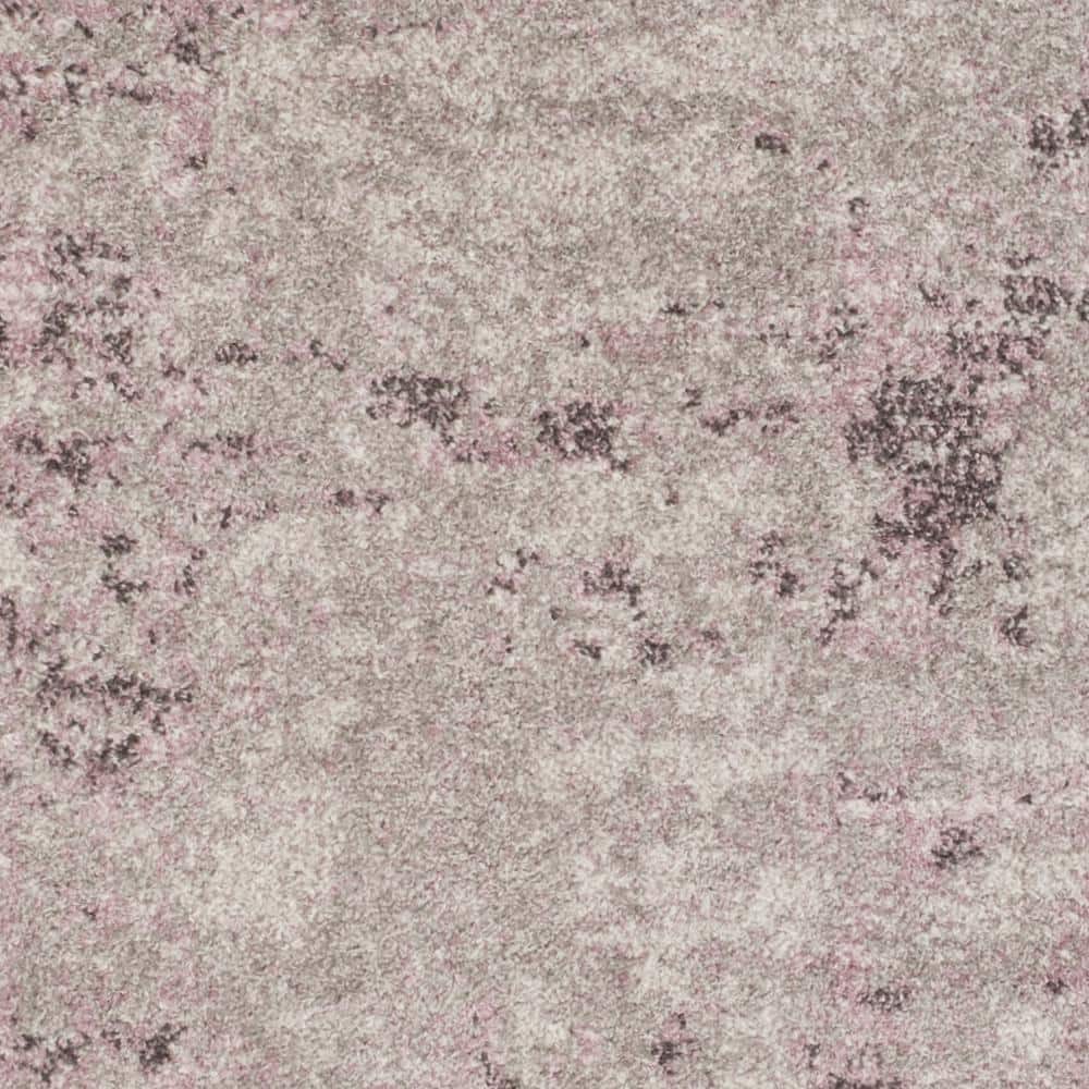 Gray and Purple Abstract 9' x 12' Reversible Area Rug