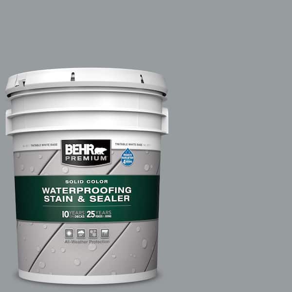 BEHR PREMIUM 5 gal. #N500-4 Pencil Sketch Solid Color Waterproofing Exterior Wood Stain and Sealer