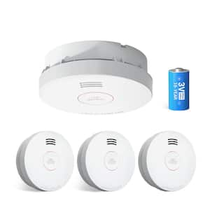 10 Years Battery Operated Smoke Detector, Fire Alarm with with Low Battery Warning, UL217 Listed Smoke Alarm,3 PACKS