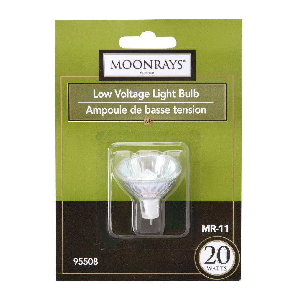 Moonrays 20Watt Clear Glass MR11 Halogen Replacement Light Bulb95508