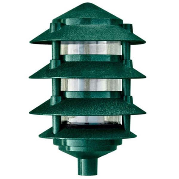 Filament Design Corbin 1-Light Green 4-Tier Outdoor Pagoda Pathway Light