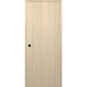 Optima 2U DIY-Friendly 36 in. x 96 in. Right-Hand Solid Core Loire Ash Composite Single Prehung Interior Door