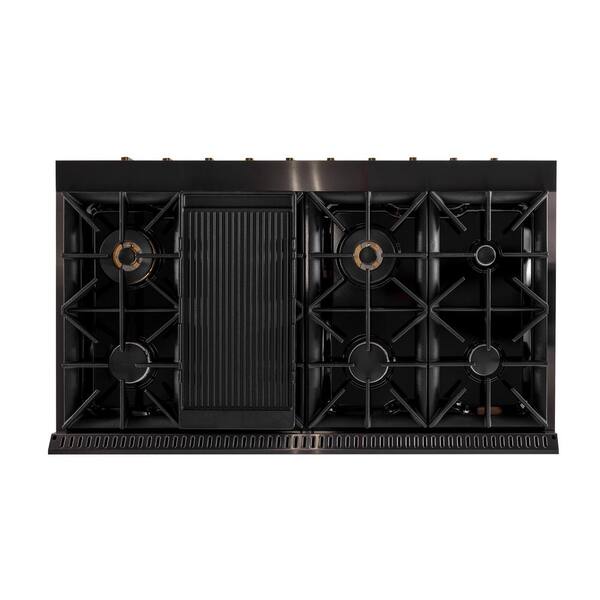 Kucht 48 in. 8-Burners Double Oven Dual Fuel Range Propane Gas in