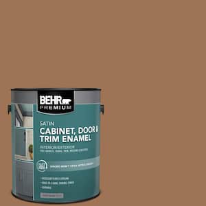 1 gal. #S240-6 Ranch Brown Satin Enamel Interior/Exterior Cabinet, Door & Trim Paint