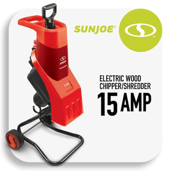 Sun Joe 1.5 in. 15 Amp Electric Wood Chipper/Shredder, Red