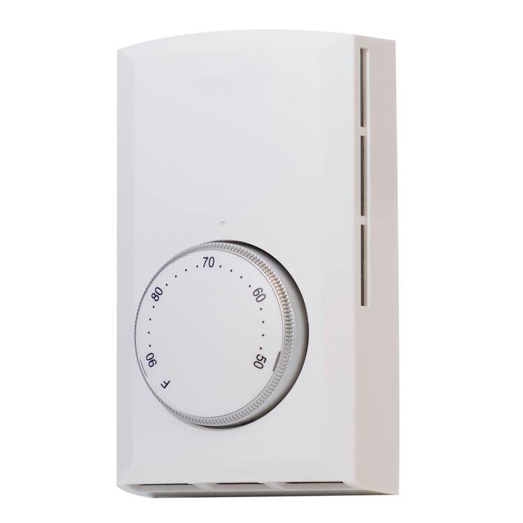Cadet Single-pole 22 Amp Line Voltage 120/240/208-volt Mechanical Wall-mount Non-programmable Thermostat in White