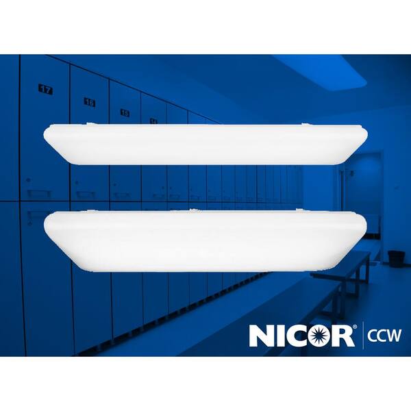 NICOR 150-Watt Equivalent White Integrated LED Designer Cloud Wraparound  Fixture, 4000K CCW-10-4S-UNV-40K The Home Depot