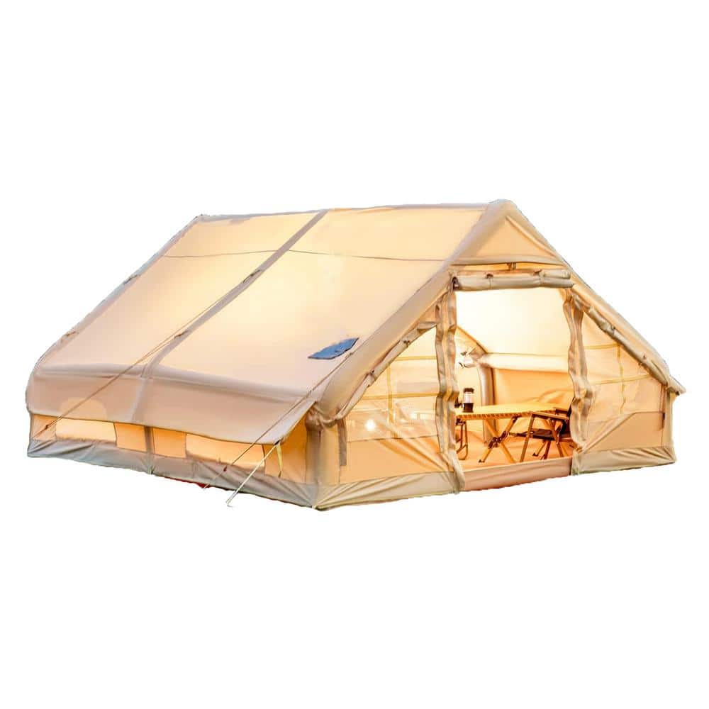 10 ft. x 13 ft. Extra Large Inflatable Camping Tent, Easy Setup 4 Season Wa