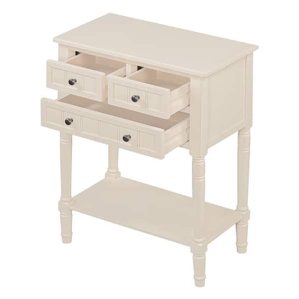 23.7 in. W x 13 in. D x 31.4 in. H Bathroom Beige Linen Cabinet