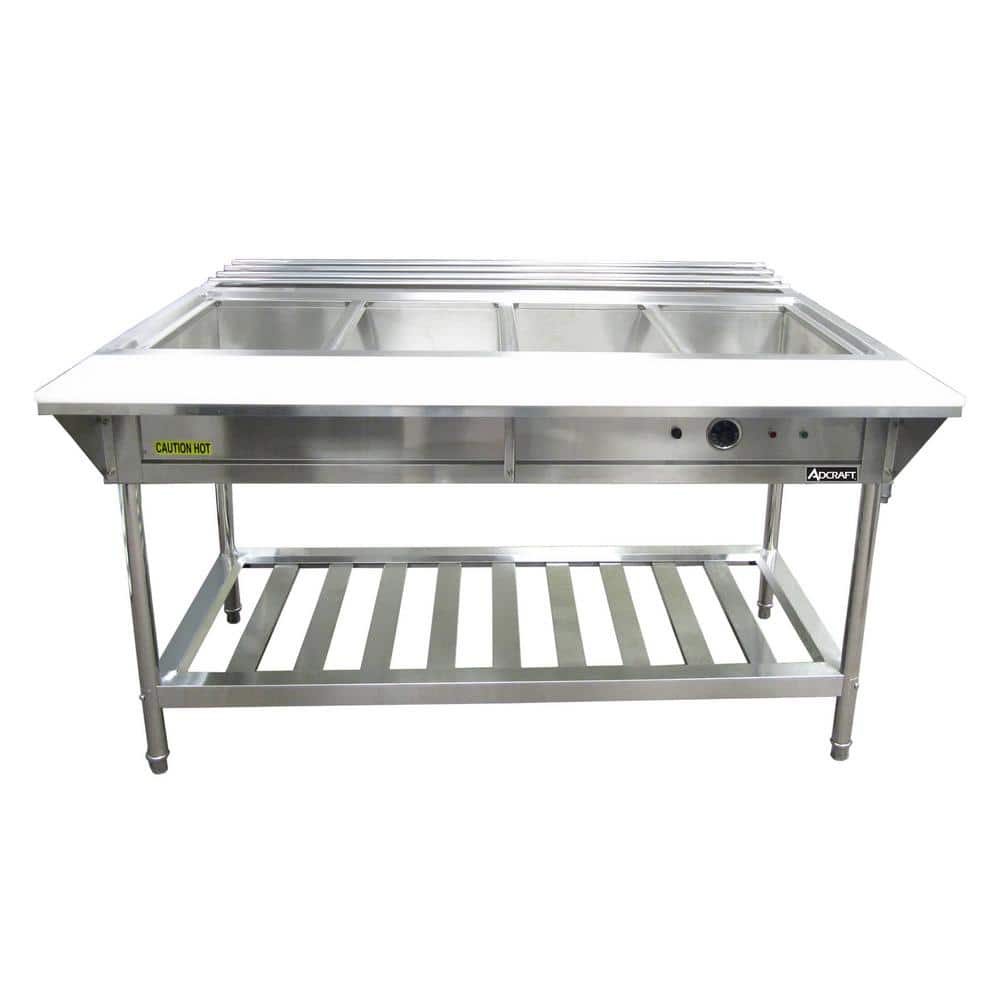 Stainless Steel Commercial 4 Bay Water Bath Steam Table