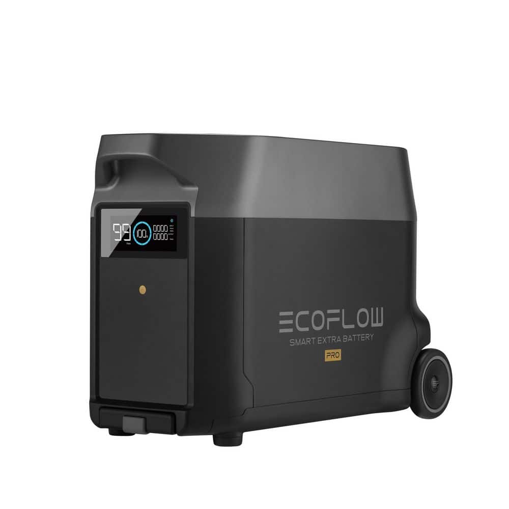 EcoFlow DELTA Pro Smart Extra Battery Portable Power Station 3600Wh  Capacity,Solar Generator for Outdoor Camping,Home  Backup,Emergency,RV,off-Grid 