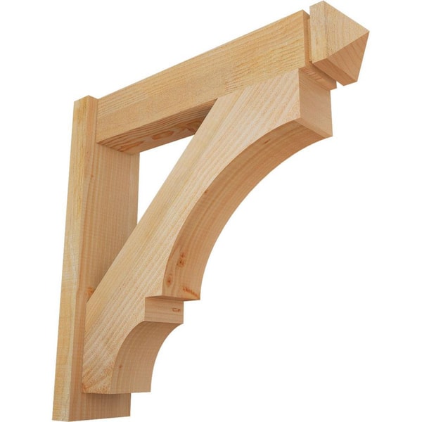 Ekena Millwork 6 in. x 26 in. x 26 in. Douglas Fir Balboa Arts and Crafts Rough Sawn Outlooker