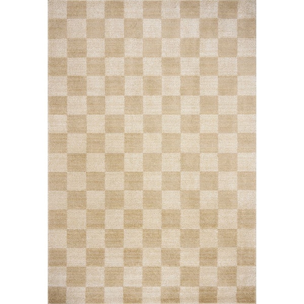 Chris Love Julia Calvin Wheat / Ivory 2 ft. 7 in. x 10 ft.  Contemporary Runner Rug