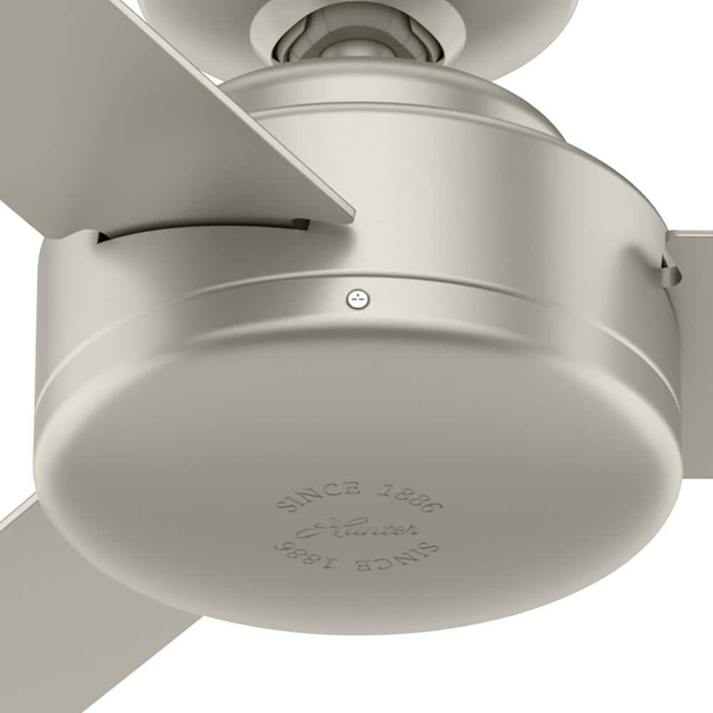 Presto Matte Nickel 52" Low Profile Ceiling Fan with Remote