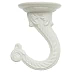 1.75 in. x 1.5 in. x 2.25 in. White Metal Large Ceiling Hook